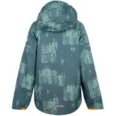 Regatta Waterdichte Kinder/Kinder Lever II jas met opdruk (Stormy Weather/Glacier/Bright Marigold)