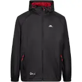Trespass Qikpac waterdichte jas voor volwassenen (Zwart, Rood)