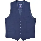 Lambretta Heren Spencer Geruite Gilet (Marineblauw)