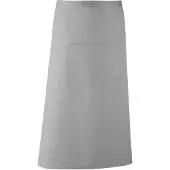 Premier Unisex Kleuren Barschort / Werkkleding (Lange Continentale Stijl) (Pakket van 2) (Zilver)