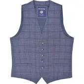Lambretta Heren Bradley Geruite Waistcoat (Leisteen)