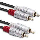 Qoltec 52337 audio cable 2 x RCA Black