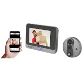 Sygonix Bel + deurintercom, Wi-Fi deurintercom met deurkijker (WiFi)