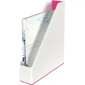 Leitz 5362 WOW tijdschriftenhouder roze/wit