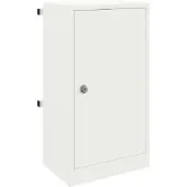 vidaXL Brievenbus met opslag met de deur Wit 30 x 20 x 55 cm Staal