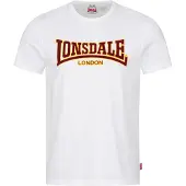 Lonsdale Shirt 'Classic' goudgeel / wijnrood / wit