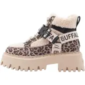 Buffalo Veterlaarsjes 'ASPEN' crème / cappuccino / zwart