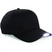 Beechfield LED Light Baseball Cap (Pakket van 2) (Zwart)