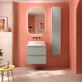 Muebles Ammeli badmeubel 60cm saliegroen met terrazzo toppaneel