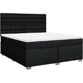 Syfax Boxspring met matras stof zwart 180x200 cm