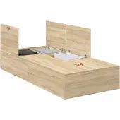 vidaXL Opbergbedframe met opslag Sonoma Eik 80 x 200 cm Bewerkt hout
