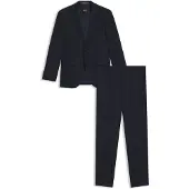 BOSS Regular-fit tweedelig pak van stretchstof