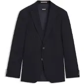 BOSS Slim-fit blazer van scheerwol met stretch