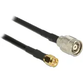 DeLOCK SMA (m) - RP-TNC (m) kabel - RG58 - 50 Ohm / zwart - 2,5 meter