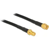 DeLOCK RP-SMA (m) - RP-SMA (v) verlengkabel - CFD200/RF200 - 50 Ohm / zwart - 3 meter