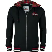 Lonsdale Sweatvest 'Lancaster' rood / zwart / wit