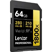 Lexar Professional SDXC 1800x GOLD 64GB 180MB/s