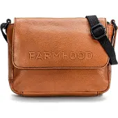 Farmhood Schoudertas cognac / zwart