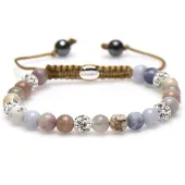 Karma Armband Spiral Sandy Sea White Crystal