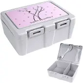 Orion - Lunchbox - 1L - Inclusief Bestek - Grijs met Hartjes