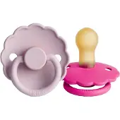 Frigg Daisy Fopspeen - 0-6 mnd (2 stuks) - Lila/Fuchsia