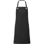 Premier Unisex Volwassenen Gerst Duurzaam Volledig Schort met Contraststiksel (Zwart/Kool)
