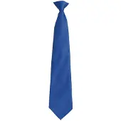 Premier Unisex volwassen kleuren modieuze effen Clip-On stropdas (Koningsblauw)
