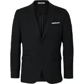 Selected Colbert 'SLHOASIS' zwart gemêleerd / wit
