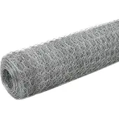 vidaXL Kippengaas 25x1,5 m gegalvaniseerd staal zilverkleurig