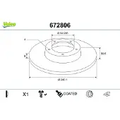 Valeo 672806 Remschijf