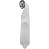 Premier Herenmode "Kleuren" Work Clip On Tie (Pakket van 2) (Zilver)