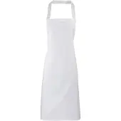 Premier Dames/Dames Slim Apron (geen Zak) / Werkkleding (Pakket van 2) (Wit)