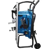 Scheppach tafelzaag HS115 inclusief onderstel | bladbescherming | schuiftafel | dwarszaaggeleider | lengtegeleider 83mm | zaagdiepte 255mm | 2000W