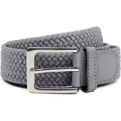 Suitable Geweven Riem Donkergrijs