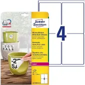Avery Zweckform afneembare weerbestendige etiketten formaat 991 x 139 mm (b x h) wit doos van 80 etiketten
