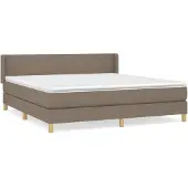 Syfax Boxspring met matras stof taupe 160x200 cm