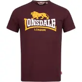 Lonsdale Shirt 'Holmpton' geel / bordeaux / wit