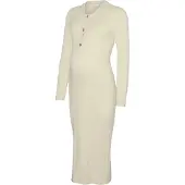 Mamalicious Gebreide jurk 'Lia' beige