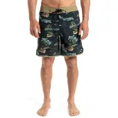 Quiksilver Boardshorts 'Scallop 18' marine / turquoise / olijfgroen