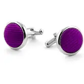 Suitable Zijde Manchetknoop Aubergine F28 - | Paars | Maat one size