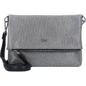 Gabor Schoudertas Jasmina Flap Bag Top Zip Metallic Black Zilverkleurig