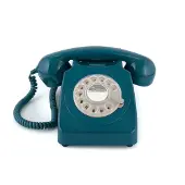 GPO 746ROTARYAZU - Telefoon retro jaren ‘70, draaischijf, azuurblauw