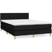 Syfax Boxspring met matras stof zwart 140x200 cm