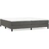 Syfax Boxspring met matras fluweel donkergrijs 200x200 cm