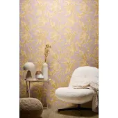 CosmoLiving by Cosmopolitan MONSTERA BEHANG | Jungle - Lila Goud Bruin - A.S. Création CosmoLiving by Cosmopolitan CM790633