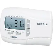 Eberle INSTAT PLUS Ruimteklokthermostaat H9.65xB13.7xD3.13cm Wit