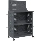 vidaXL Gereedschapswagen Antraciet 65 x 35 x 111 cm Koudgewalst staal