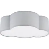 TK Lighting Plafondlamp Cloud, dimbaar, alu / grijs / zink, Woon-/ Eetkamer, Textiel / Stof / Zijde, Jong wonen, plafondlamp