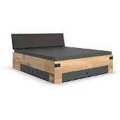 Wimex Stockholm opbergbed grafiet/eiken