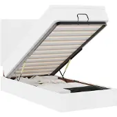 vidaXL Ottomaanse bed met matras 90x190cm kunstleer wit